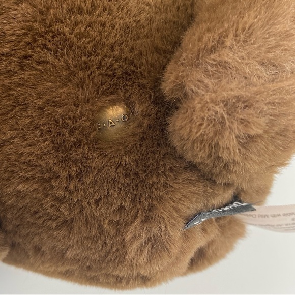 FAO Schwarz 160th Anniversary Gold Monogram Teddy Bear Plush Stuffy Animal 13.5” - Picture 12 of 14